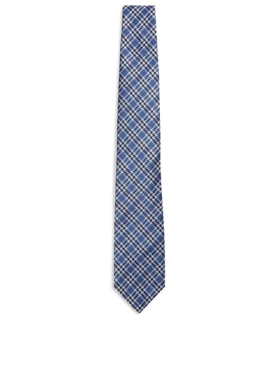 Silk Tie In Multi Check Print