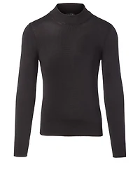 Silk Ribbed Turtleneck