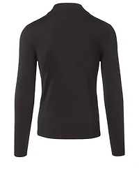Silk Ribbed Turtleneck