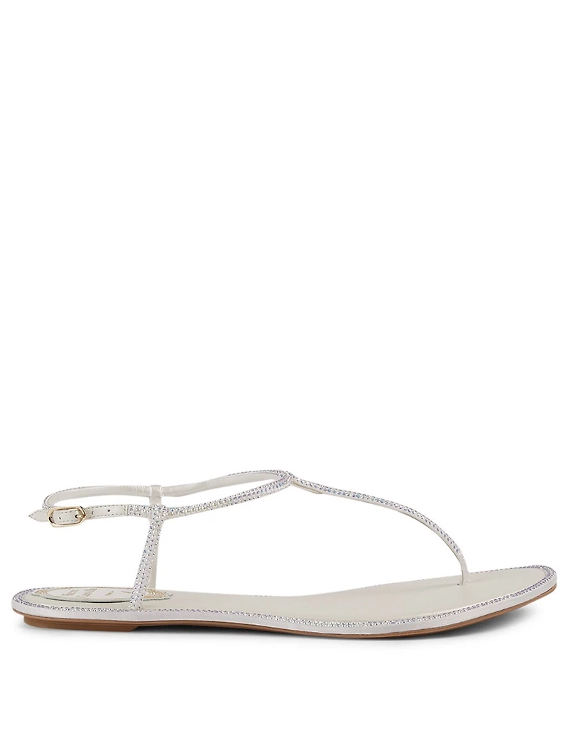 Diana Flip Crystal Satin Thong Sandals