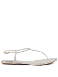 Diana Flip Crystal Satin Thong Sandals
