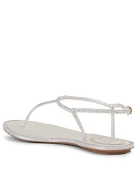 Diana Flip Crystal Satin Thong Sandals