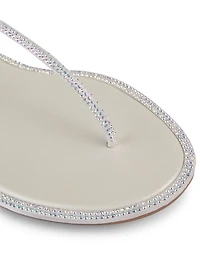 Diana Flip Crystal Satin Thong Sandals