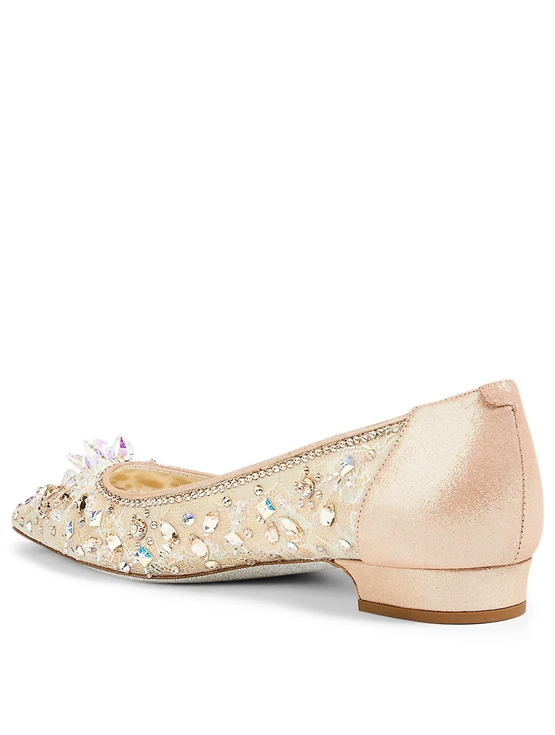 Cinderella 15 Crystal Lace Ballet Flats