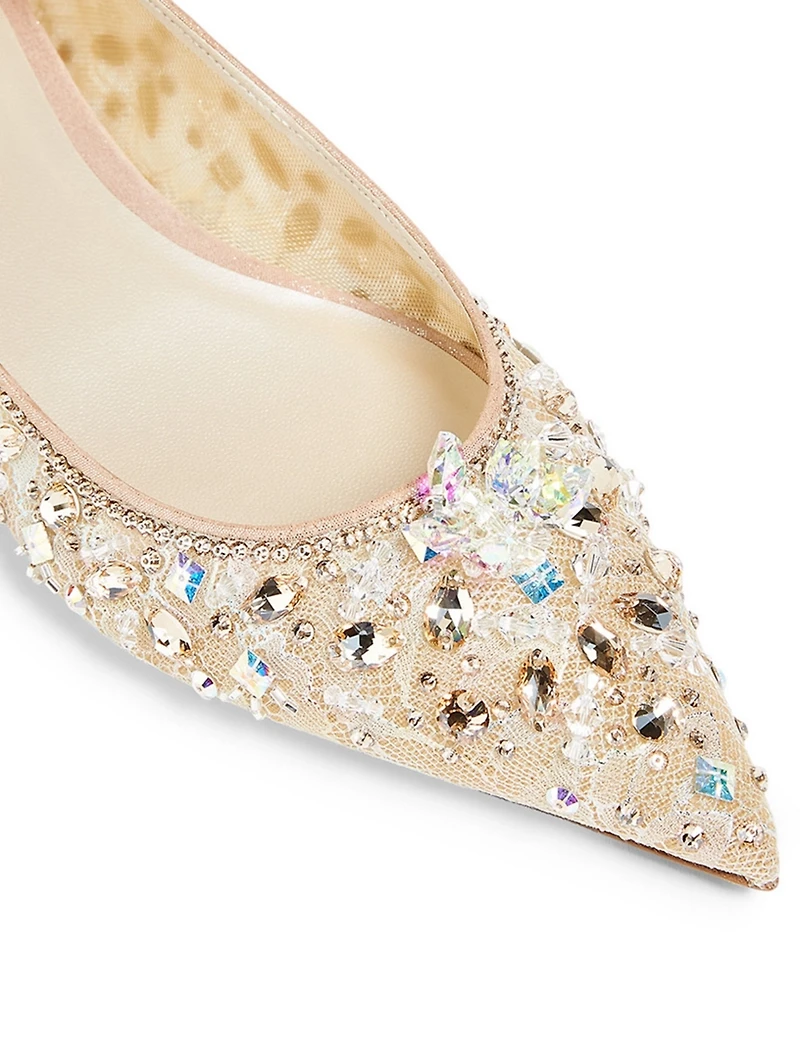 Cinderella 15 Crystal Lace Ballet Flats