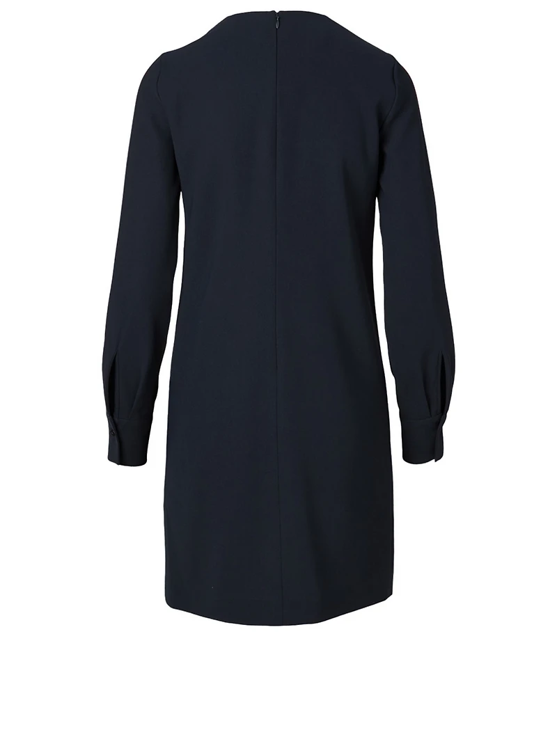Crepe Dress With Slit Sleeve