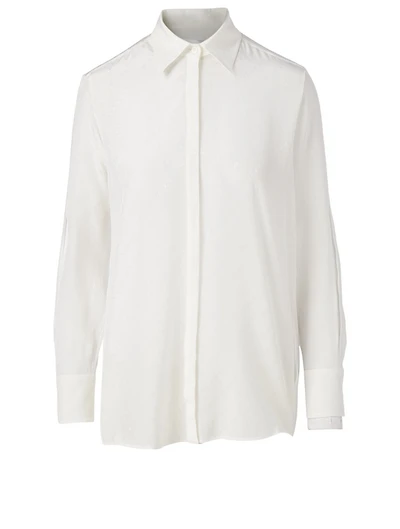 Silk-Blend Logo Shirt