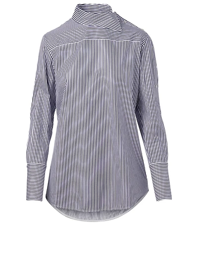 One-Shoulder Shirt Striped Print