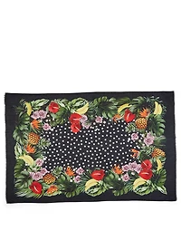Modal And Cashmere Scarf In Polka Dot Fruit Print