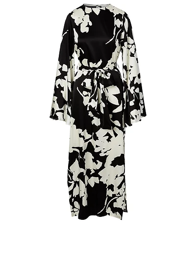 Lilliana Silk Stretch Maxi Dress