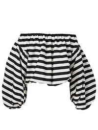 Andros Off-The-Shoulder Top Striped Print