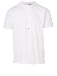 Laced Cotton T-Shirt
