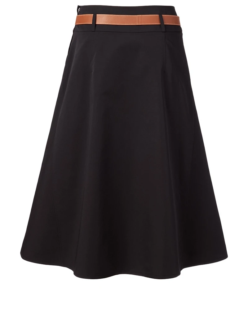 Circular Skirt With Leather Belt