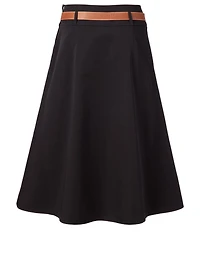 Circular Skirt With Leather Belt