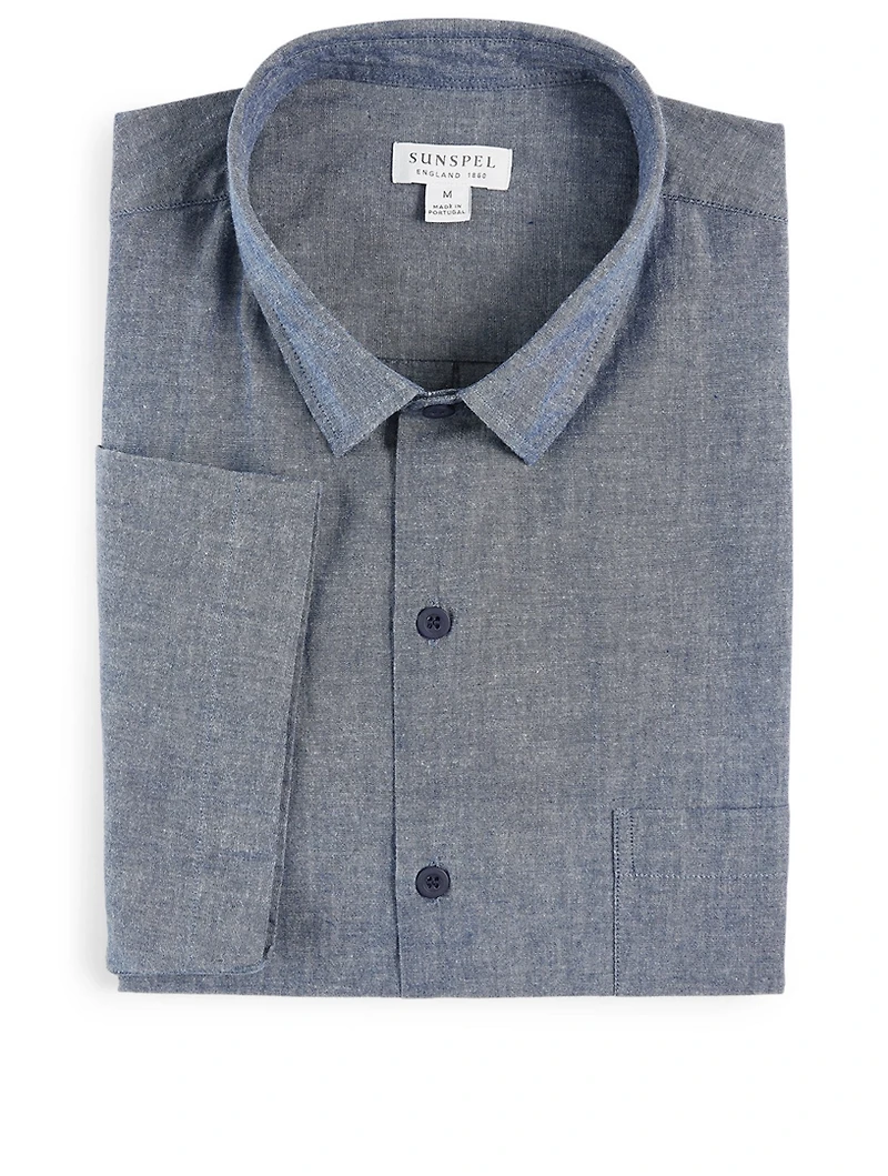 Chambray Short-Sleeve Shirt