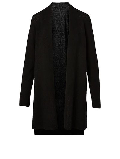 Organic Linen Crepe Stretch Long Cardigan