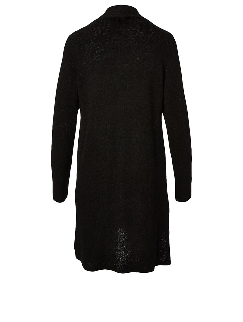 Organic Linen Crepe Stretch Long Cardigan