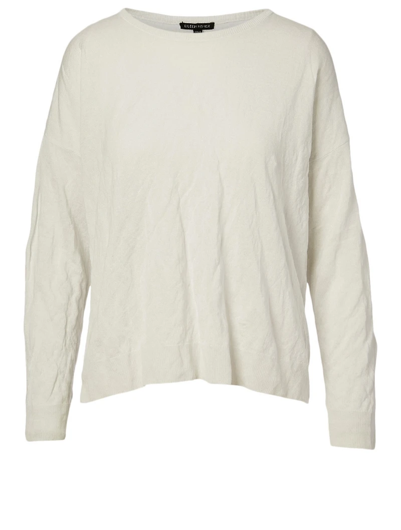 Tencel And Metal Crewneck Top