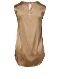Stretch Silk Charmeuse Sleeveless Blouse