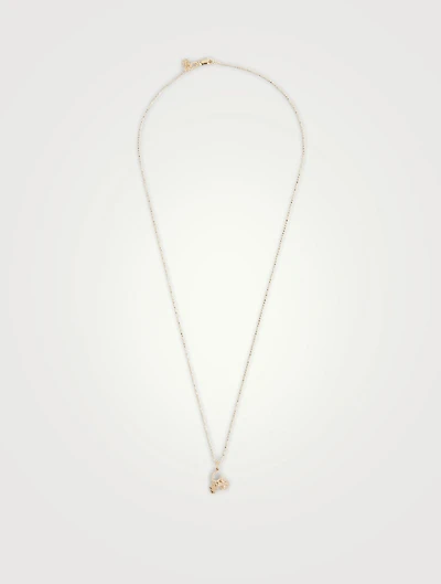 14K Gold Luck And Protection Necklace With Diamonds