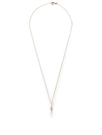 Medium 14K Gold Pure Lightning Bolt Necklace