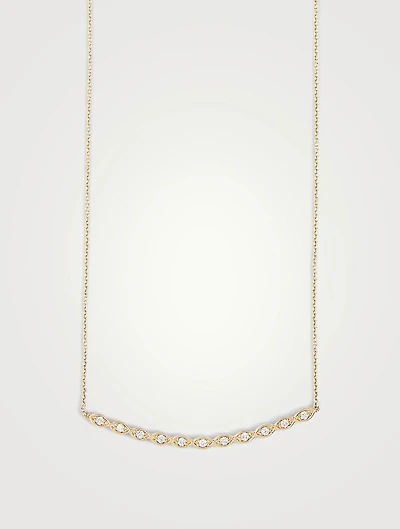 14K Gold Evil Eye Necklace With Diamonds