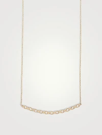 14K Gold Evil Eye Necklace With Diamonds