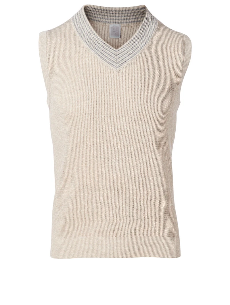Linen And Cotton Vest