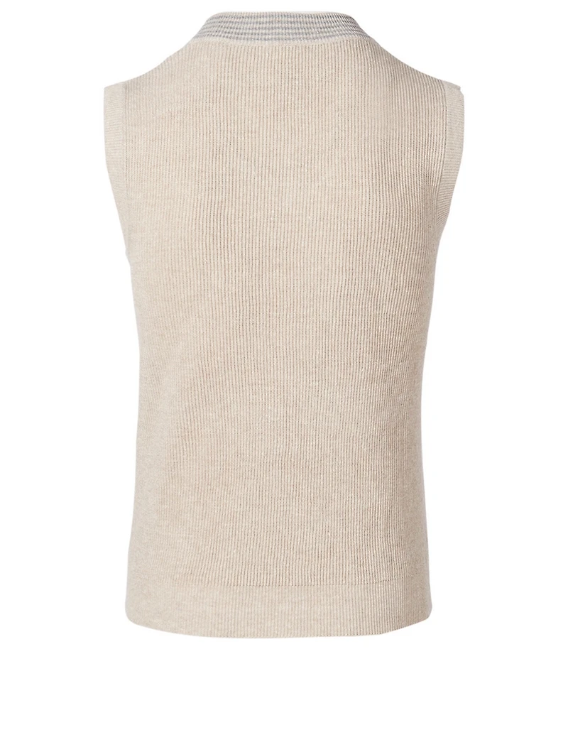 Linen And Cotton Vest