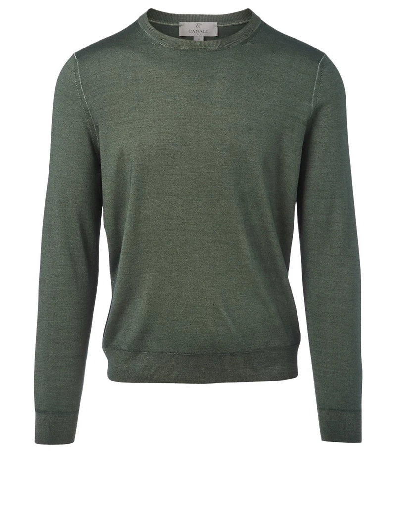 Wool And Silk Crewneck Sweater
