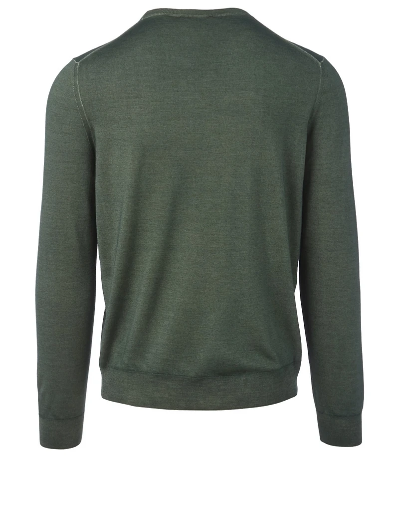 Wool And Silk Crewneck Sweater