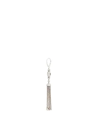 Deco 18K White Gold Tassel Earrings With Diamonds