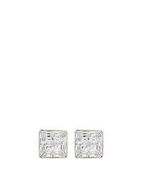 Deco Platinum Bespoke Cushion Diamond Earrings