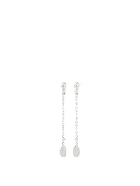 Essentials 18K White Gold Briolette Drop Earrings With Diamonds