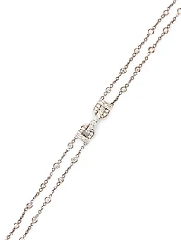 Pastiche 18K White Gold Starburst Medallion Necklace With Diamonds