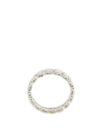 Essentials Deco 18K White Gold Eternity Band With Diamonds