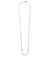Silver Cross Chain Necklace With Diamonds