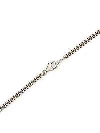 Silver Tassel Chain Necklace With Diamonds