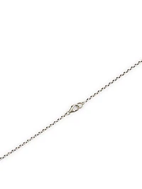 Silver Chain Necklace With Diamonds And Labradorite