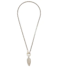 Silver Heart Necklace With Diamonds