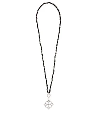 Silver Spinel Necklace With Diamonds