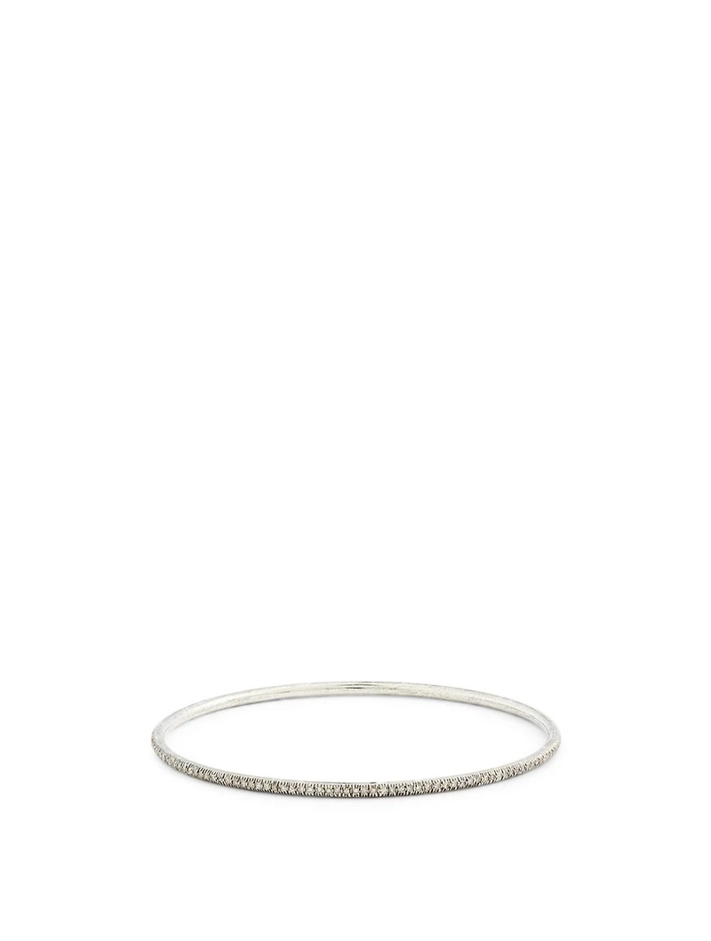 Silver Bangle With Diamonds