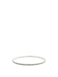 Silver Bangle With Diamonds