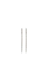 Silver Dagger Earrings With Diamonds