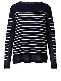 Bateau Sweater Striped Print
