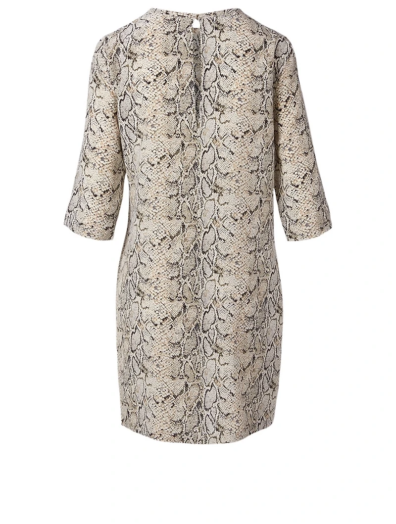 Aubrey Silk Dress Animal Print