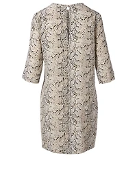 Aubrey Silk Dress Animal Print