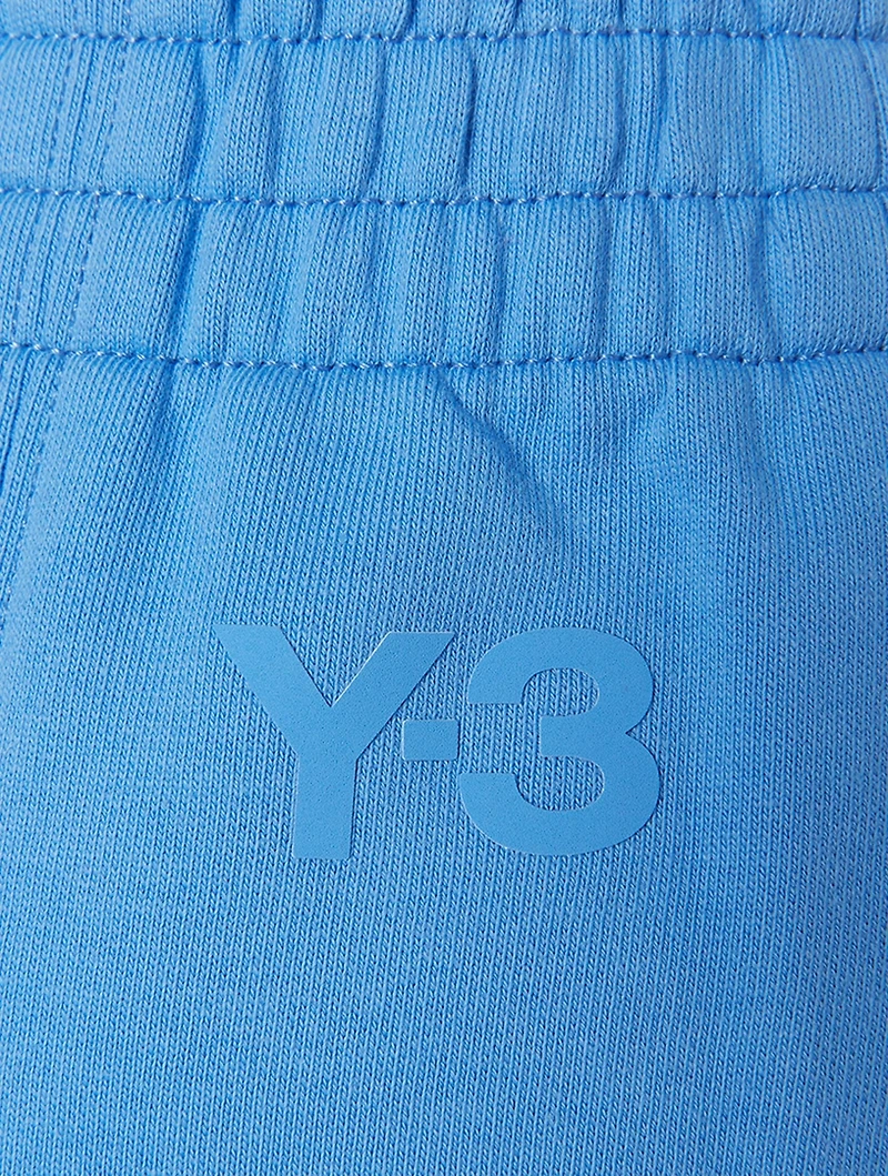 French Terry Cotton Wide-Leg Shorts