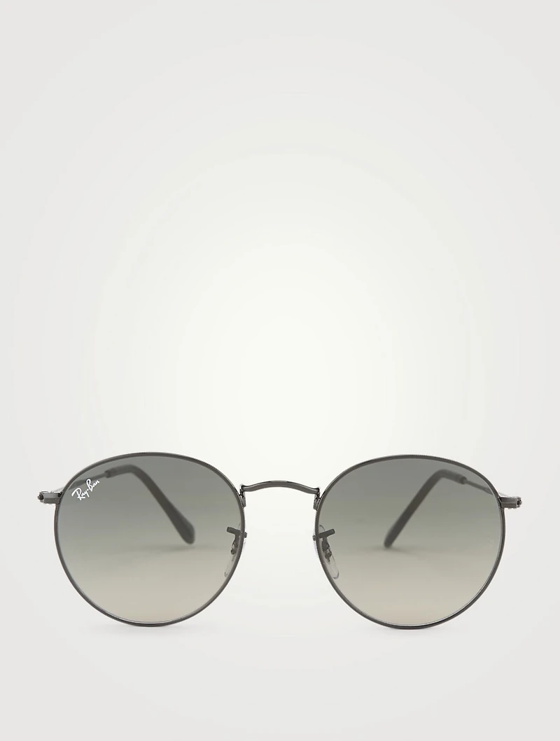 Round Flat Lens Sunglasses
