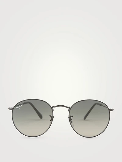 Round Flat Lens Sunglasses